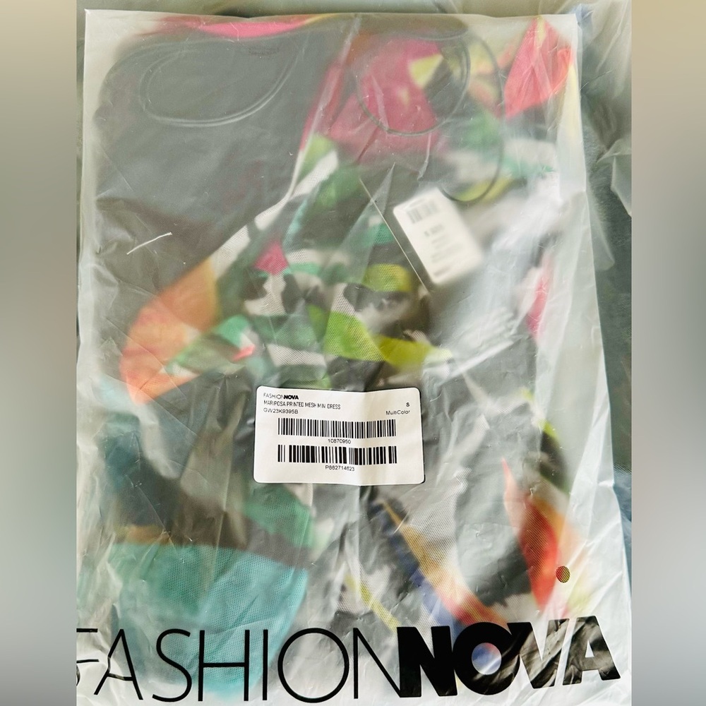 Multicolor Mariposa Floral Print Mesh Mini Bodycon Slip Dress by Fashion Nova - Picture 6 of 7